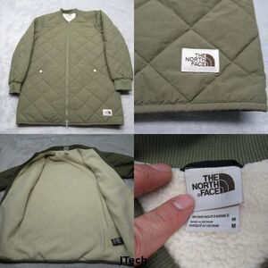 The North Face Cuchillo Parka Jacket Womens Medium Green Sherpa Lined Full Zip *